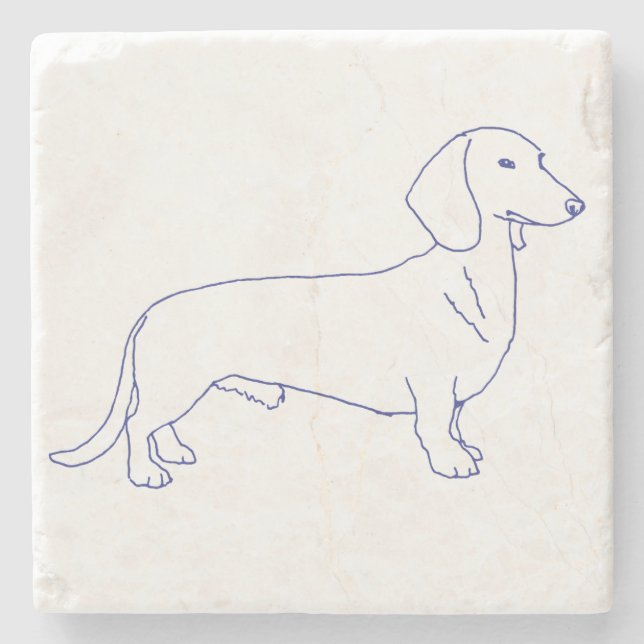 Dog breed Dachshund Stone Coaster (Front)