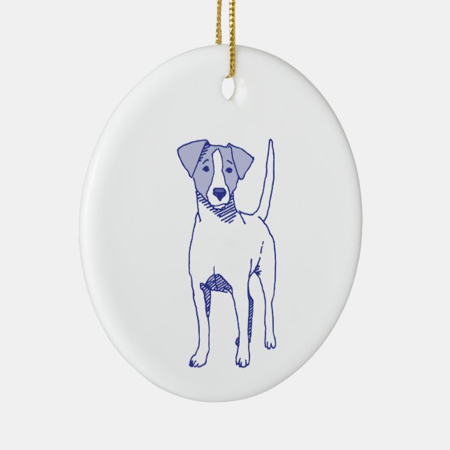 Dog breed Jack Russell Ceramic Ornament (Right)