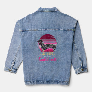 Dog Breed Pet Mum Women  Dachshund  Denim Jacket