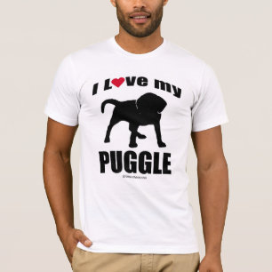 "DOG BREED" - PUGGLE - "I LOVE MY PUGGLE" T-Shirt