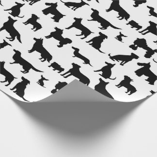 Dog Breed Silhouette Wrapping Paper