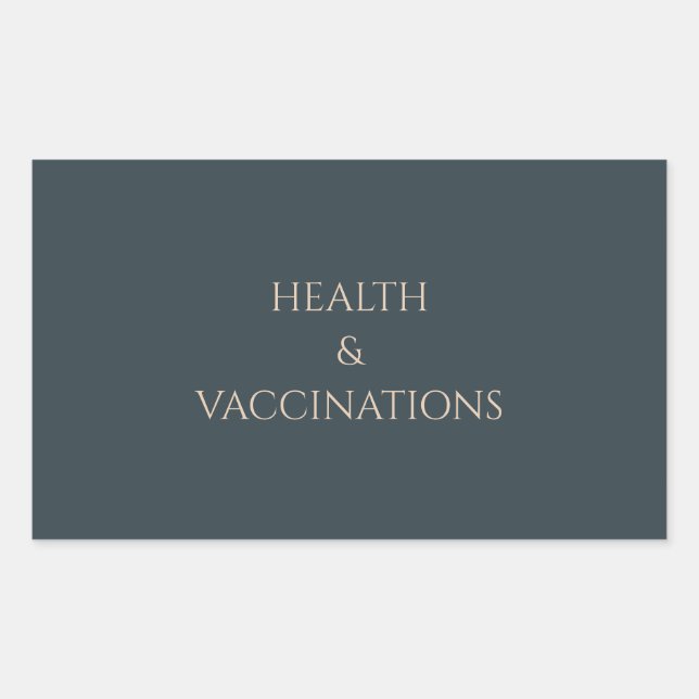 Dog Breeder Folder Label Health & Vaccination  (Front)