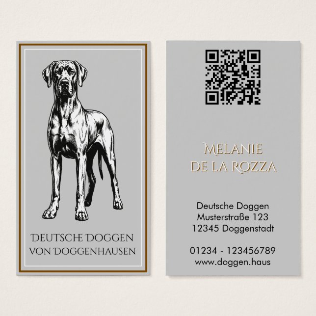 Dog Breeder QR Code Kennel green (Front & Back)