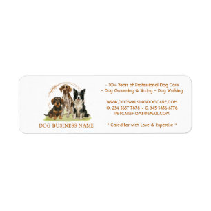 Dog Breeds Watercolor Return Address Label