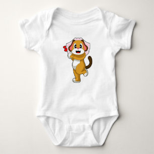 Dog Bride Veil Wedding Baby Bodysuit