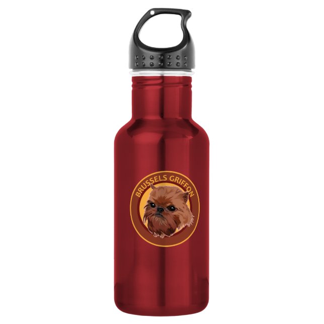 Dog Brussels Griffon 532 Ml Water Bottle (Front)