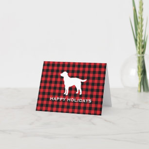 Dog Buffalo Check Mountain Happy Holidays Thank You Card