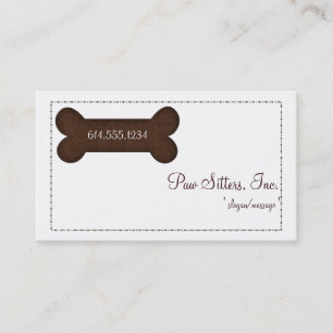 Dog Business Card :: Brown Dog Bone