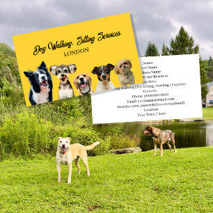 Dog Business Card Template   Pet Services Dog Walk