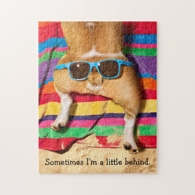 Dog Butt With Sunglasses Jigsaw Puzzle (Vertical)