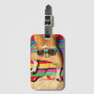 Dog Butt With Sunglasses Luggage Tag