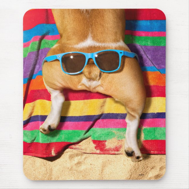 Dog Butt With Sunglasses Mouse Pad (Front)