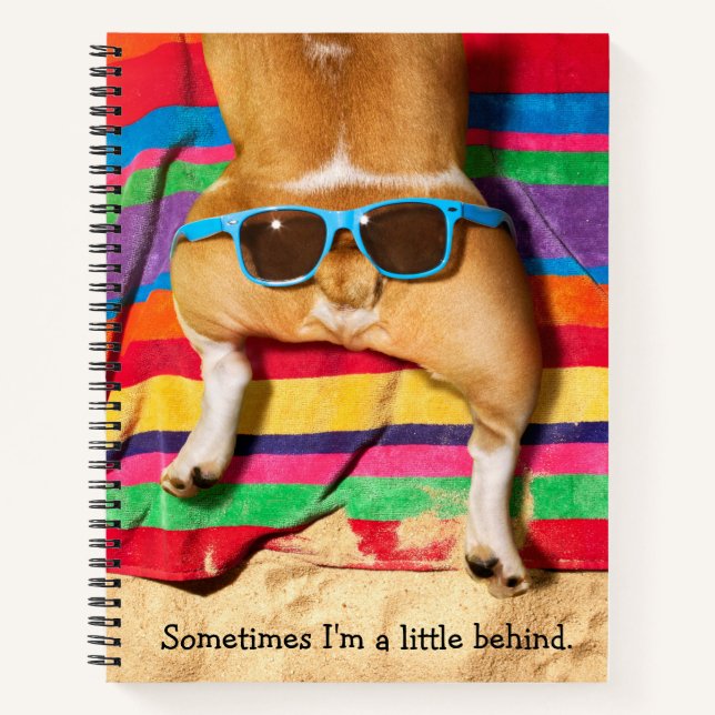 Dog Butt With Sunglasses Notebook (Front)