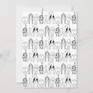 Dog Butts Pattern Invitation
