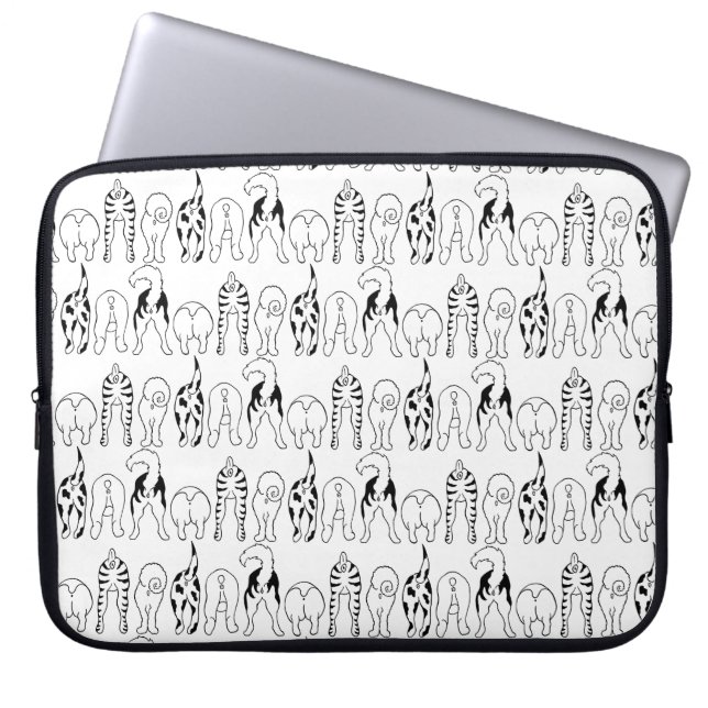 Dog Butts Pattern Laptop Sleeve (Front)