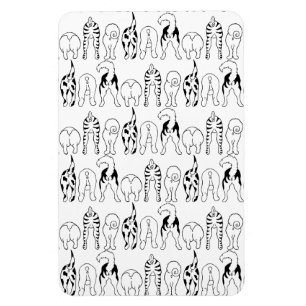 Dog Butts Pattern Magnet