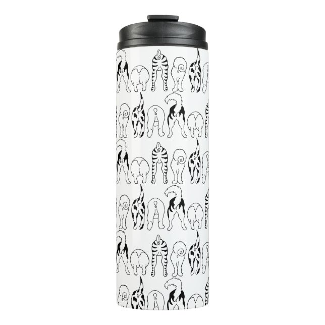 Dog Butts Pattern Thermal Tumbler (Front)