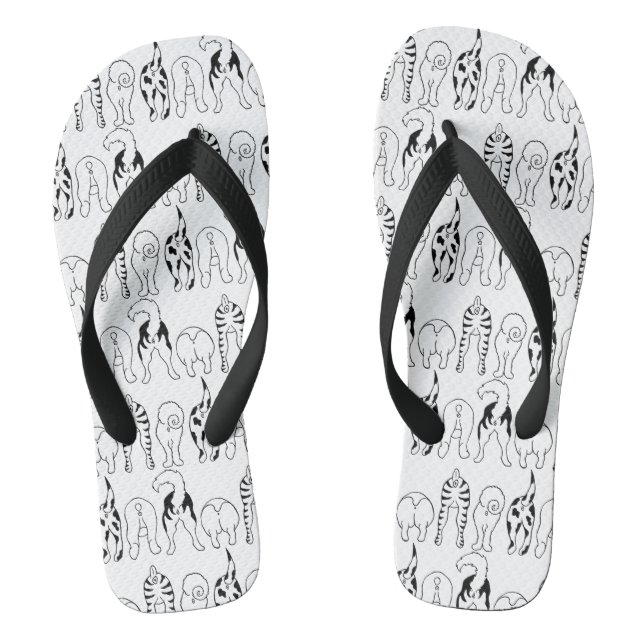 Dog Butts Pattern Thongs (Footbed)