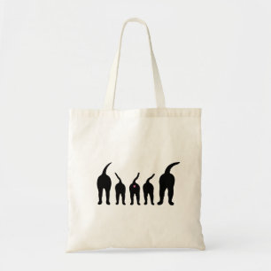 Dog Butts Silhouette Tote Bag