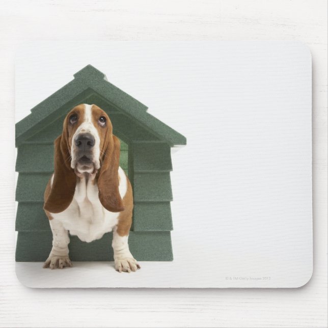 Dog by doghouse mouse pad (Front)