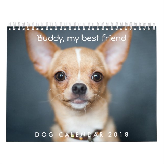 Dog Calendar 2018 Personalised Add Photo (Cover)