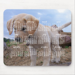 Dog Calendar 2018 Personalised Mouse Pad