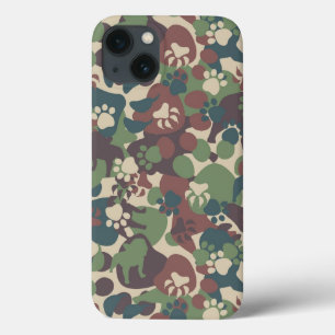 Dog Camouflage Pattern iPhone 13 Case