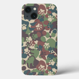 Dog Camouflage Pattern iPhone 13 Case