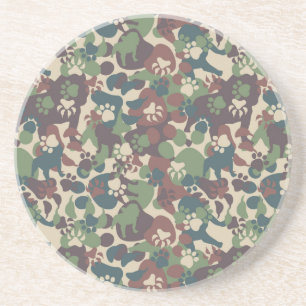 Dog Camouflage Pattern Coaster