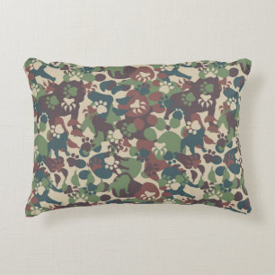 Dog Camouflage Pattern Decorative Cushion