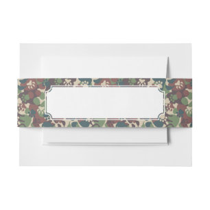 Dog Camouflage Pattern Invitation Belly Band