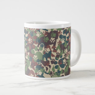 Dog Camouflage Pattern Large Coffee Mug