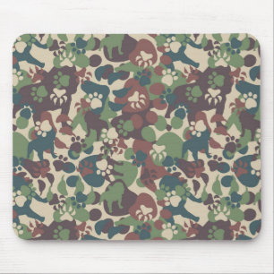 Dog Camouflage Pattern Mouse Pad