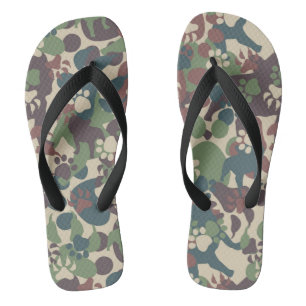 Dog Camouflage Pattern Thongs