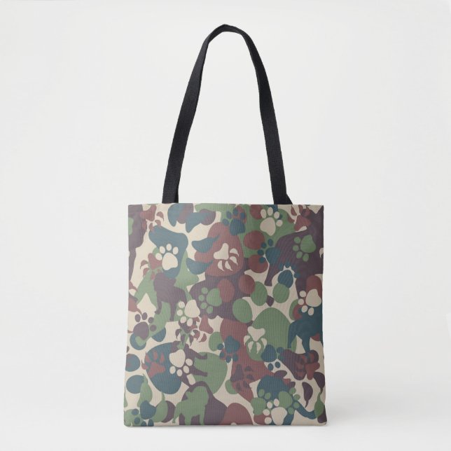 Dog Camouflage Pattern Tote Bag (Front)