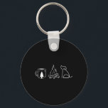 Dog Camping Coffee Campfire Puppy Adventure Forest Key Ring<br><div class="desc">Dog Camping Coffee Campfire Puppy Adventure Forest Outdoor</div>