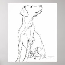 Dog Canine minimalist line art III