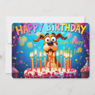 Dog Card Cute Chaotic Birthday Humour
