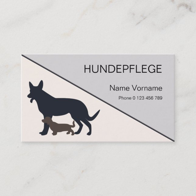 dog care business card (Front)