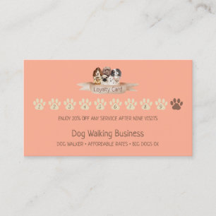 Dog Care Package Tracking Card