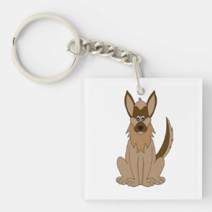 Dog Cartoon Amazing German Shepherd Key Ring
