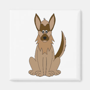 Dog Cartoon Amazing German Shepherd Magnet