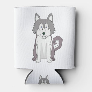 Dog Cartoon Amazing Siberian Husky Can Cooler