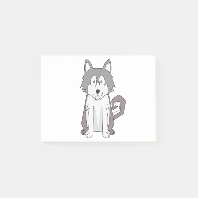 Dog Cartoon Amazing Siberian Husky Post-it Notes (Front)