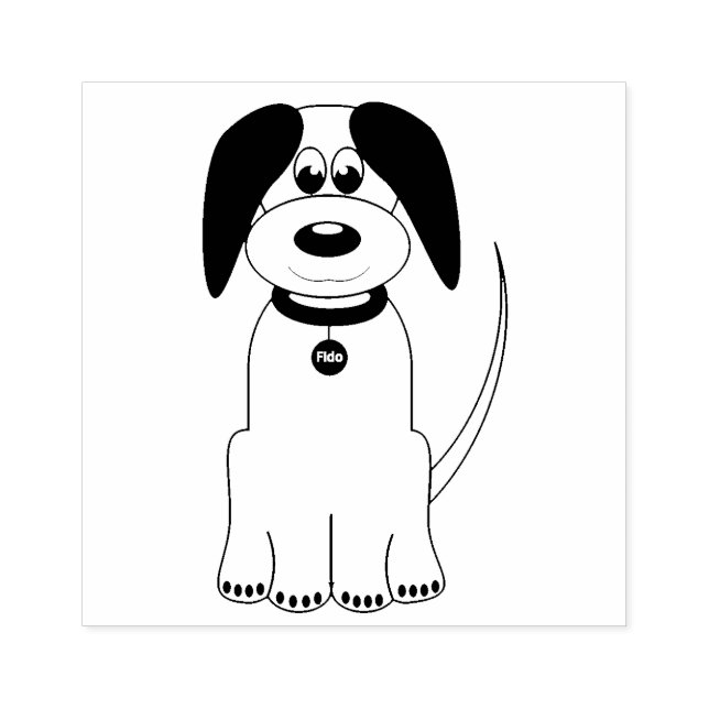 Dog cartoon rubber stamp (Imprint)