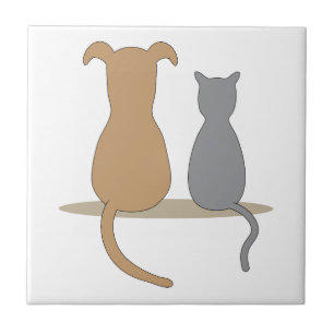 Dog & Cat Ceramic Tile