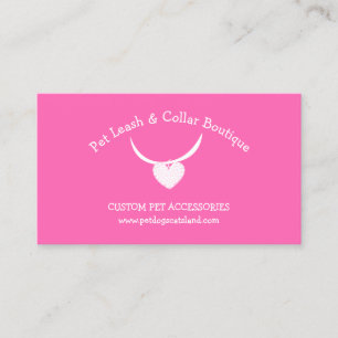 Dog Cat Collar Leash ID Shop Business Card