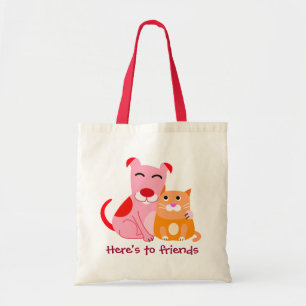 Dog & Cat Friends Tote Bag
