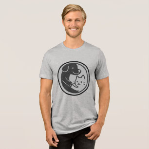 dog & cat friendship Tri-Blend shirt