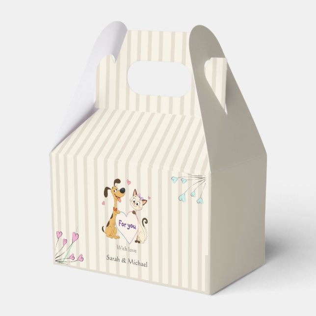  Dog & Cat Gender Reveal   Favour Box (Front Side)